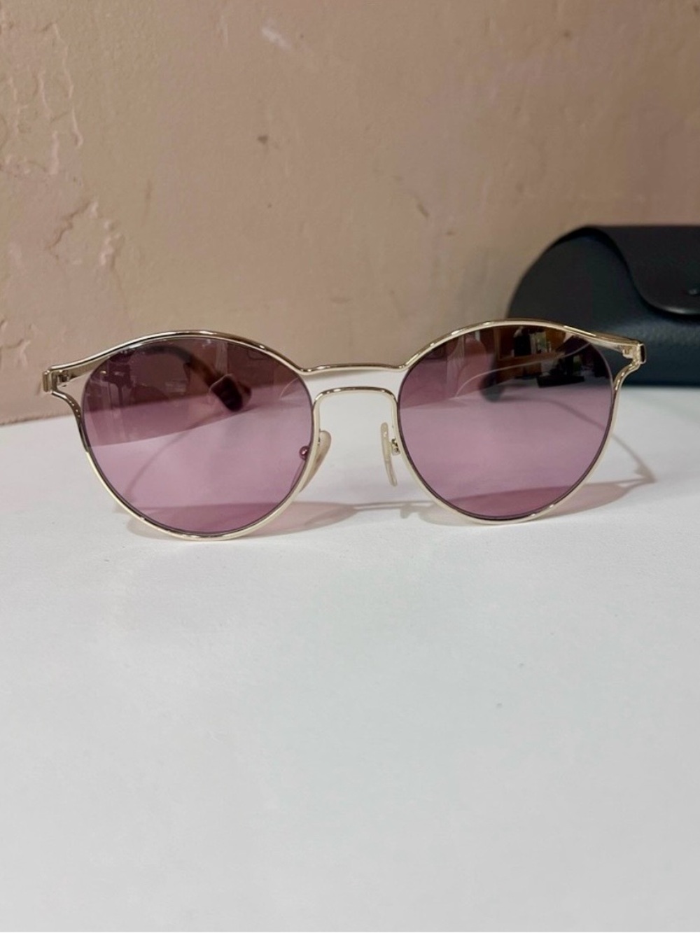 PRADA SPR 62S Round Sunglasses Gold/Brown/Pink/Purple/Mirror Lens 53 19 140 2N
